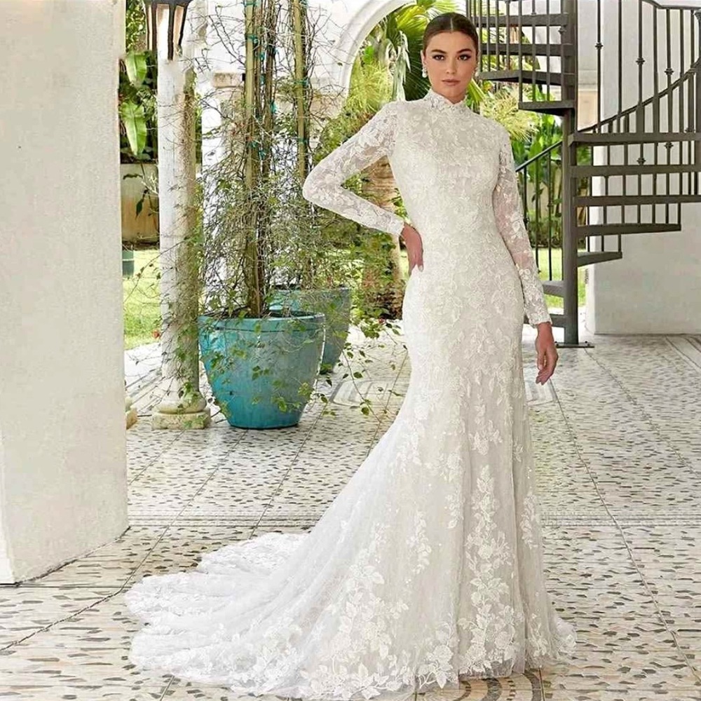 Elegant White Lace Women Dress